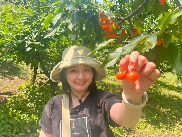 さくらんぼと猪股